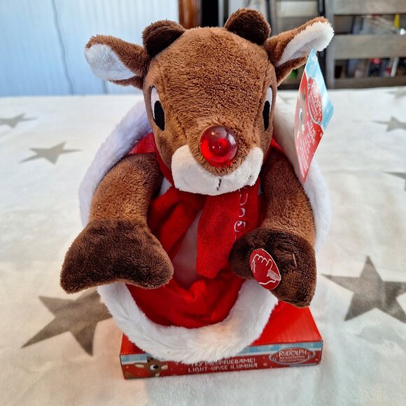 Rudolph With Peek-A-Boo Dan Dee Motion Light and Sound Christmas Plush See Video - Picture 1 of 10